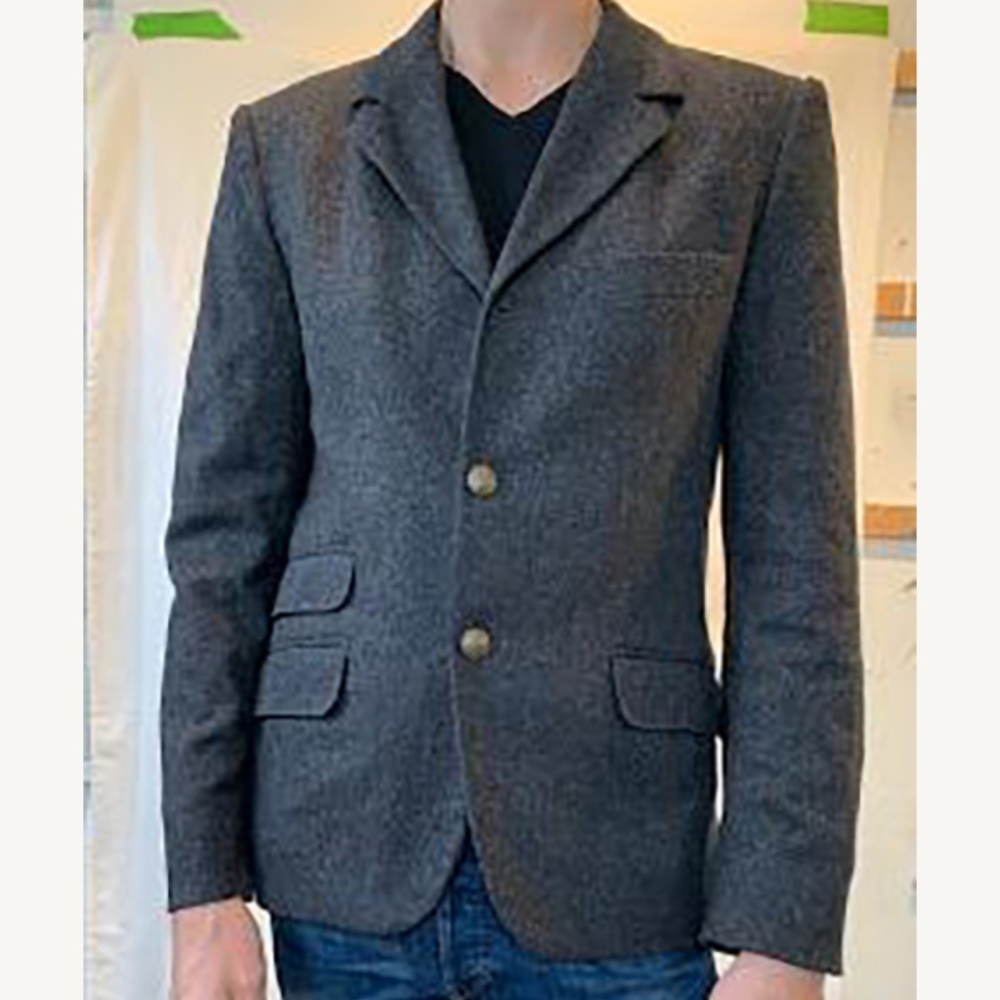 moschino mens grey wool mens dress jacket size 40